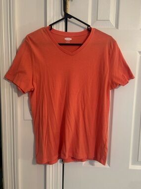 Old Navy Orange Soft-Washed V-Neck Tee - Orange
